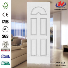 JHK-015 Fünf 5 Panel Modell Design Best Sell USA 3mm HDF geformte weiße Grundierung Tür Skin